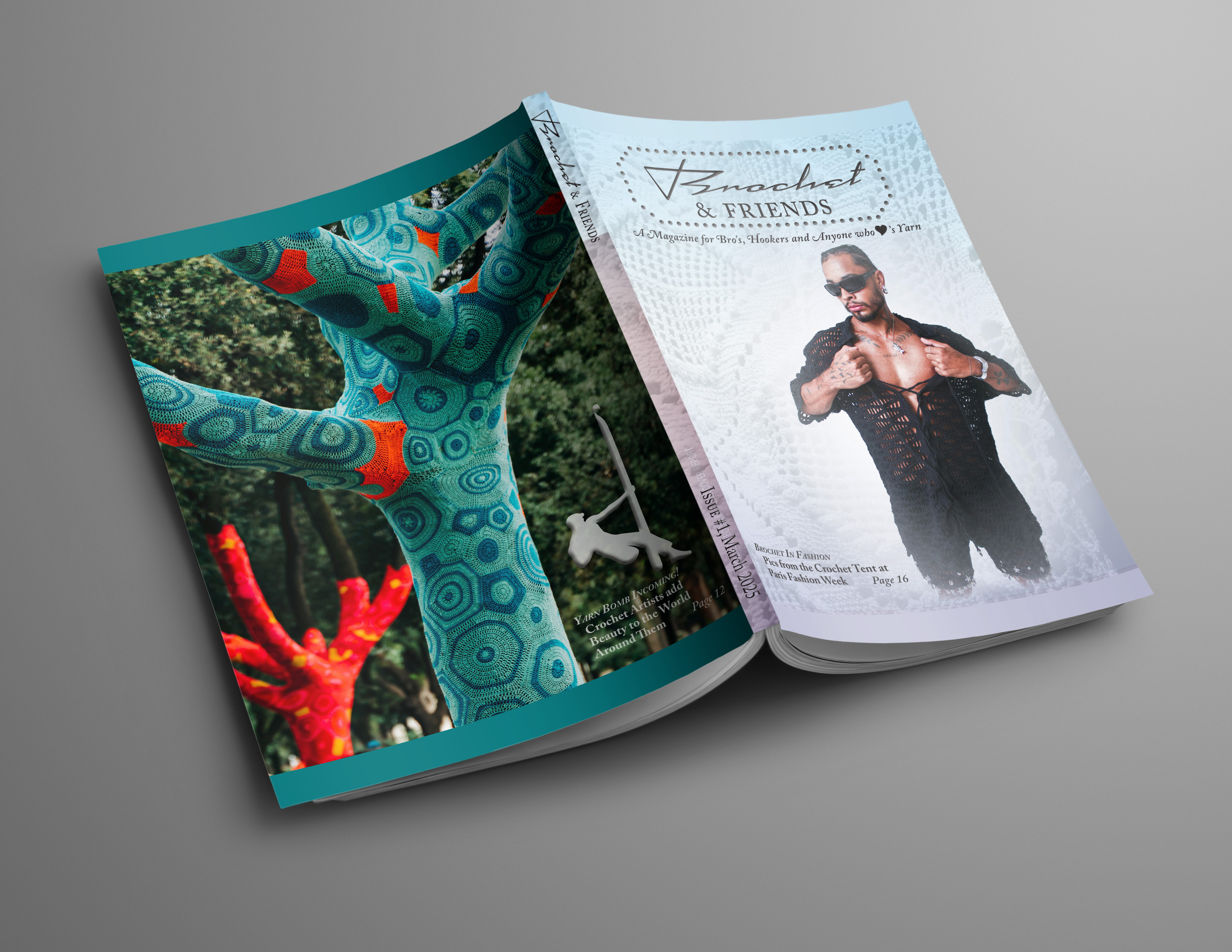 Mockup of Brochet and Friends Magazine